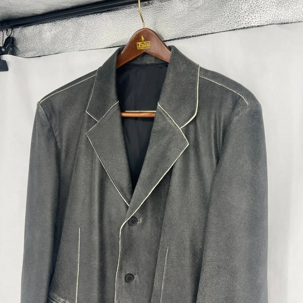 Vintage Claude Lamont Leather Jacket 42R - Picture 3 of 13